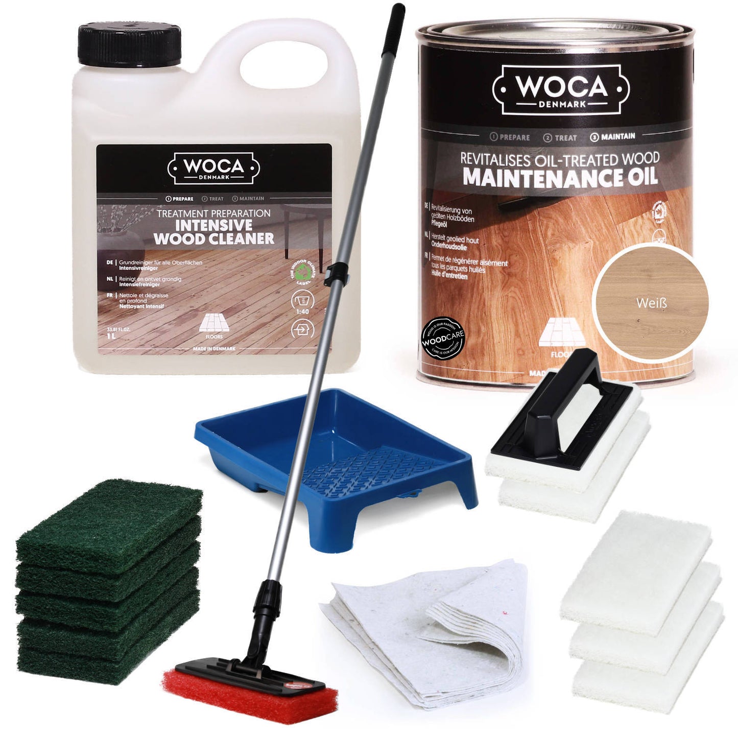 WOCA Nachöl-Set XL - Holzböden nachölen 40-110m²