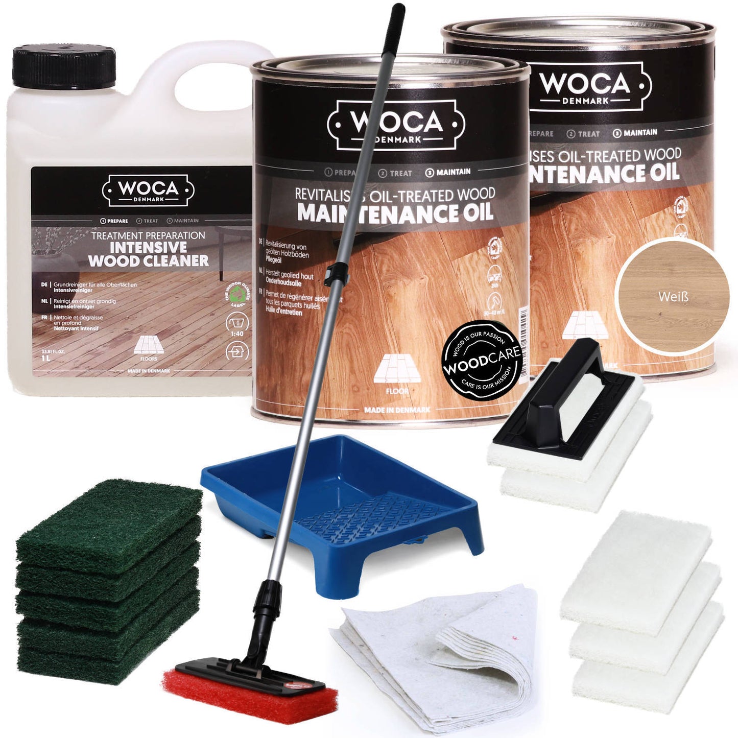 WOCA Nachöl-Set XL - Holzböden nachölen 40-110m²
