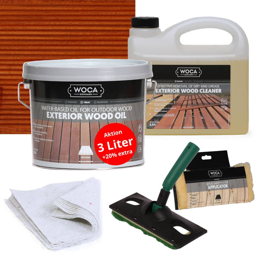 WOCA Terrassenöl Spar-Set für bis zu 25-60m²
