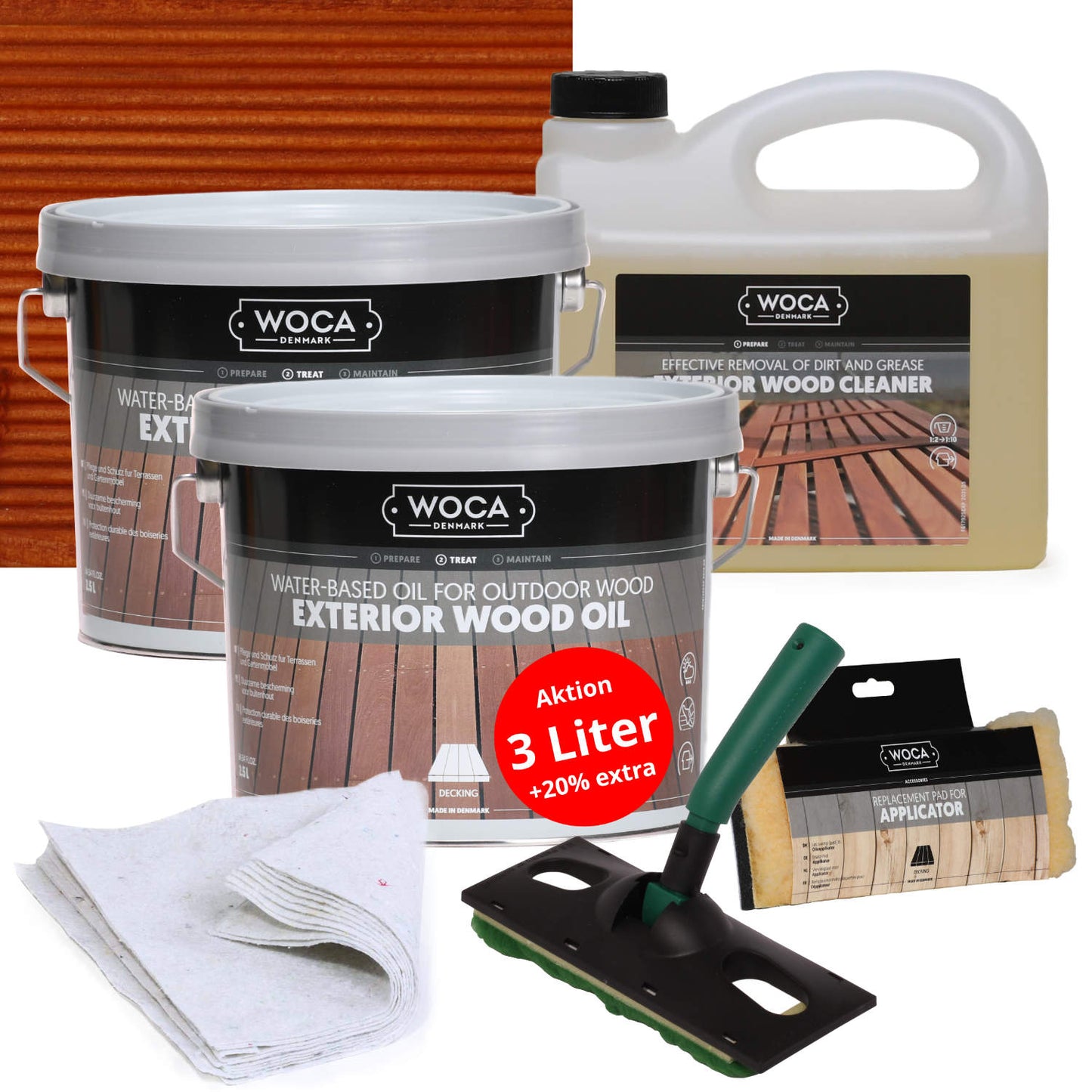 WOCA Terrassenöl Spar-Set für bis zu 25-60m²