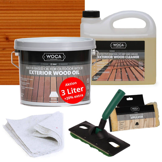 WOCA Terrassenöl Spar-Set für bis zu 25-60m²