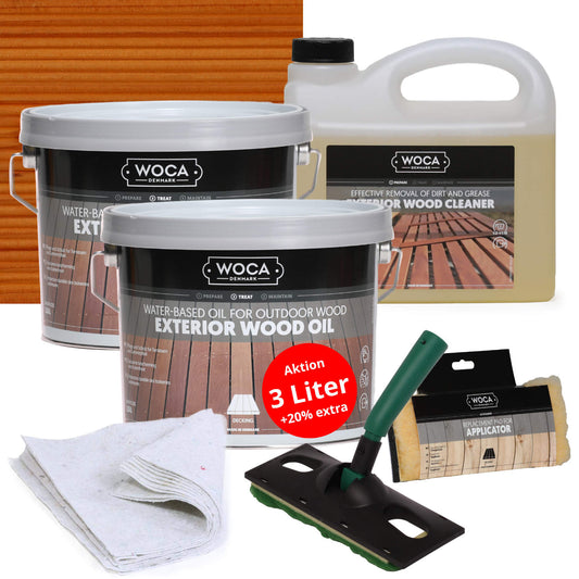 WOCA Terrassenöl Spar-Set für bis zu 25-60m²